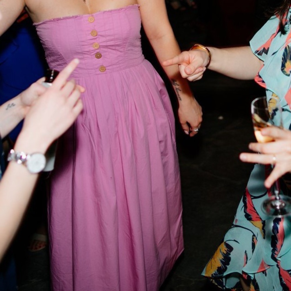 Free People Pink Midi